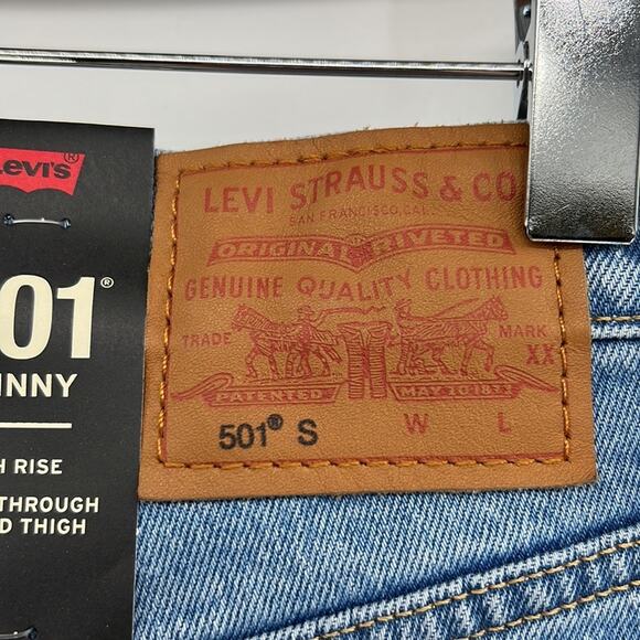Levi's Premium 501 Skinny Jeans - 24 x 30 - New with tag - Picture 8 of 11